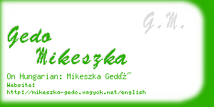 gedo mikeszka business card